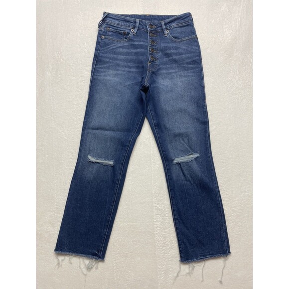 True Religion Starr High-Rise Cropped Straight Women's Buttonfly Jeans Size 28 - Picture 3 of 16